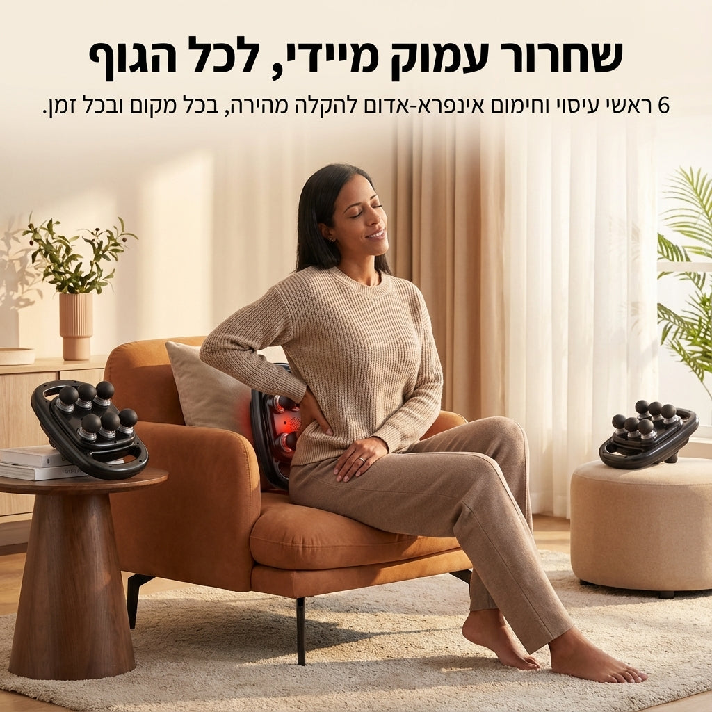 מסאז'ר 6 איקס – מכשיר העיסוי שכולם מדברים עליו השנה - שימוש במוצר