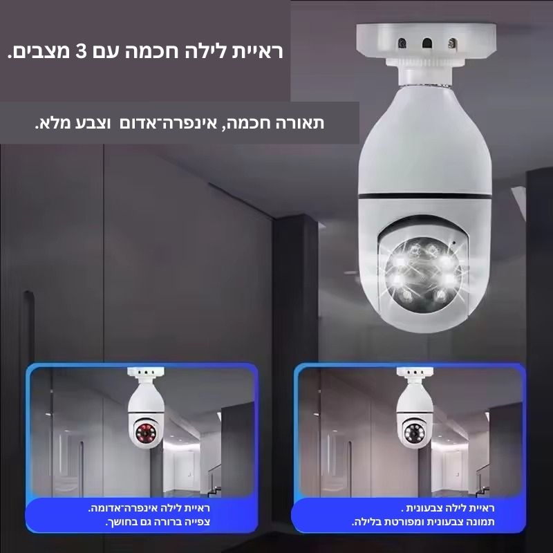 מצלמת אבטחה E27 ניידת