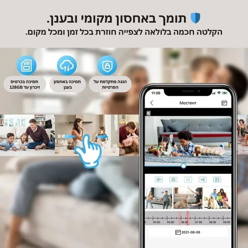 מצלמת אבטחה E27 ניידת