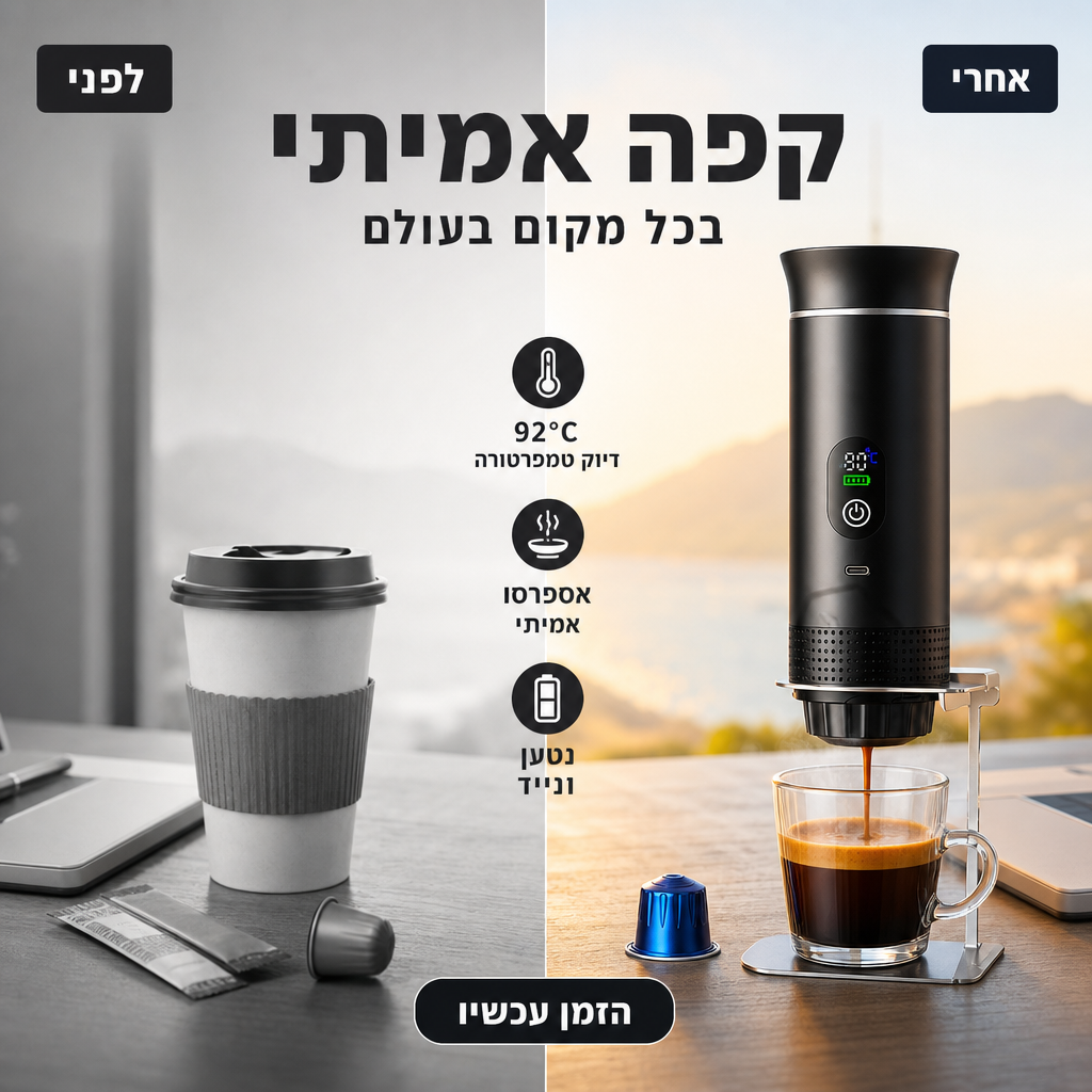 מכונת קפה ניידת- קפה אמיתי, בכל מקום בעולם