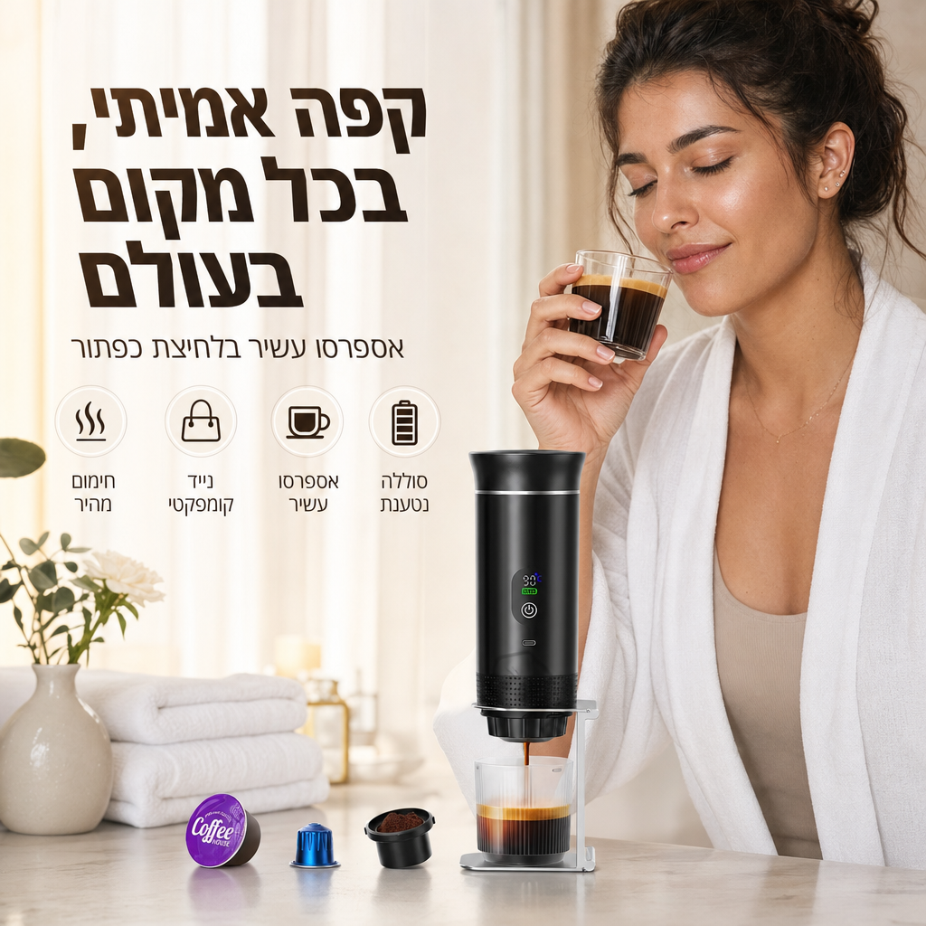מכונת קפה ניידת- קפה אמיתי, בכל מקום בעולם